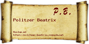 Politzer Beatrix névjegykártya